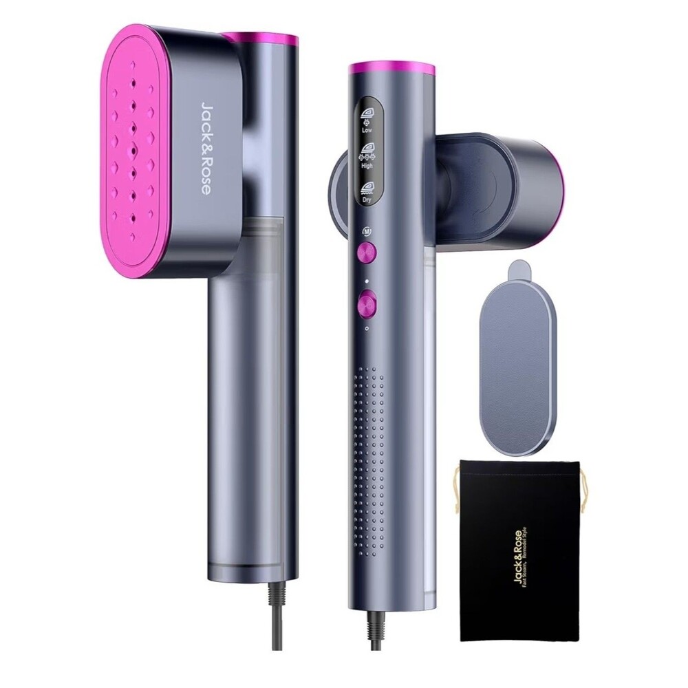 Jack ＆ Rose Travel Steamer for Clothes,worlwide Use 100-220V Portable Iron